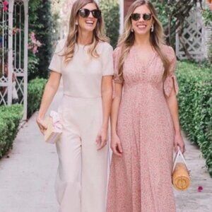 Gal Meets Glam Nadia Cream Pearl Jumpsuit NWT Size 8 NEW